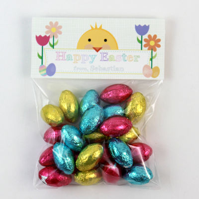 Chickadee Banner Easter Candy Bag Toppers