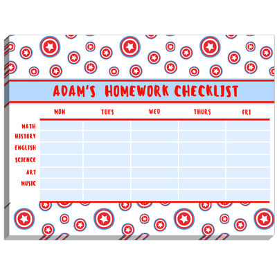 Bullseye Homework Checklist