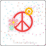 Polka Dot Peace Calling Card