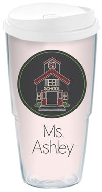 Scribble School House Acrylic Travel Cup
