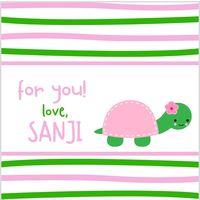 Pink Turtle Gift Stickers