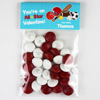 Just Sporty Valentines Candy Bag Toppers