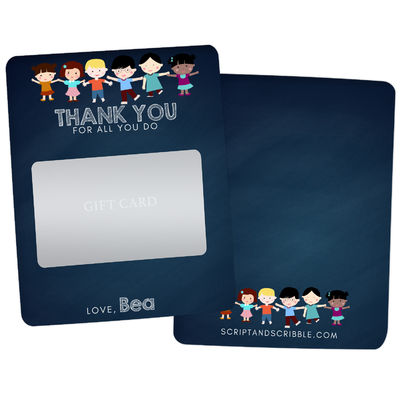 Kids Love Teachers Gift Card Holders