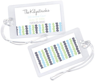 Connected Slate Dots Luggage Tag