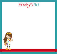 Painter Girl Art Writing Board
