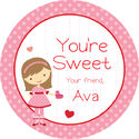 Be Mine Girl Valentine's Stickers