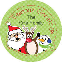 Holly Jolly Trio Gift Stickers