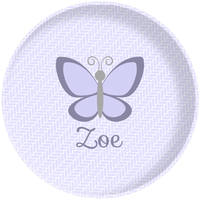 Lavender Butterfly Plate