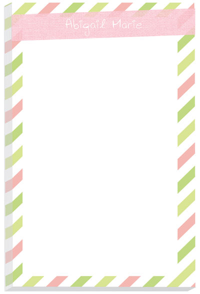 Pink Linen Stripes Pad