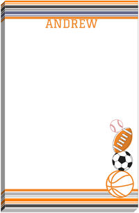 Stacked Sports Balls Notepad
