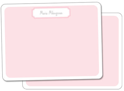 Pink Ornate Frame Note Card