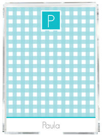 Turquoise Gingham Memo Sheets