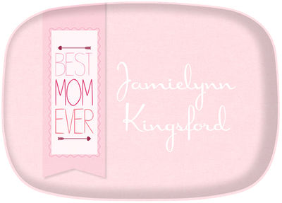 Best Mom Banner Platter
