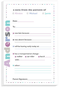 Colorful Cool Dashes Excuse Pad