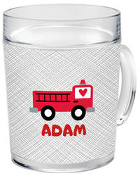 Fire Truck Valentine Mug