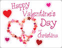 Peace Hearts Valentine's Card
