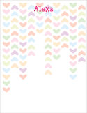 Lined Hearts Large Notepad