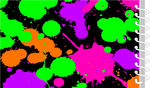 Neon Paint Splatter Art Journal