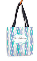 Lilac and Turquoise Tote Bag