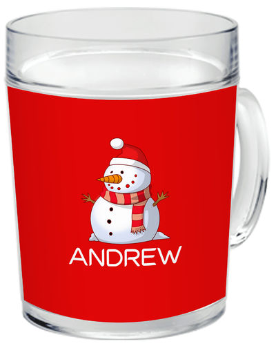 Snowman Red Acrylic Mug