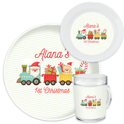 Santa Train Dinnerware Set