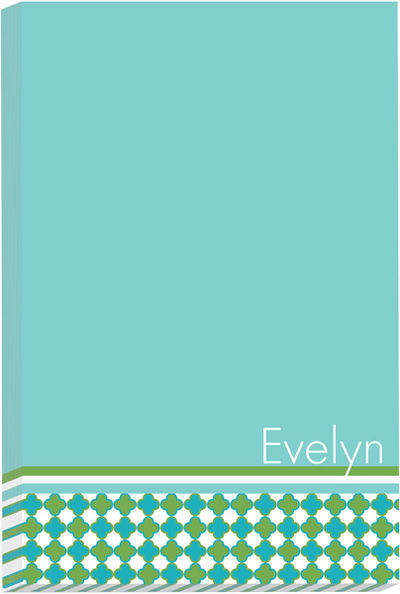 Green Turquoise Buds Notepad