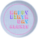 Neon Letters Birthday Placemat