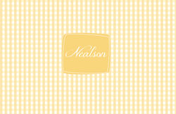 Golden Gingham Paper Placemats