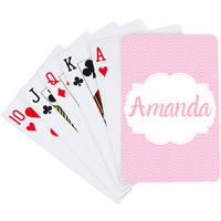 Herringbone Pastel Pink Playing Cards