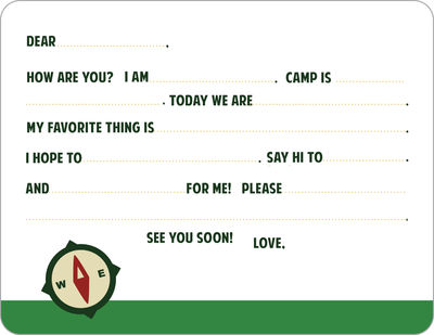 Camp Compass Camp Fill-in Card