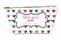 Colored Hearts Small Gusseted Pouch