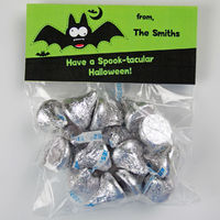 Crazy Bat Green Candy Bag Toppers