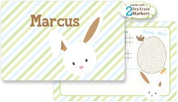 Bunny Face Brown Dry Erase Placemat