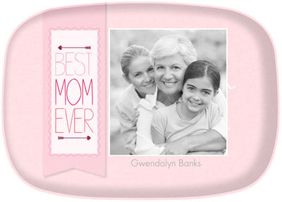 Best Mom Banner Photo Platter