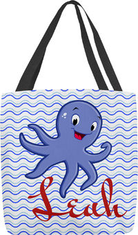 Purple Octopus Tote Bag