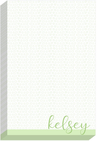 Faded Dots Green Notepad
