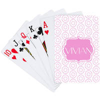 Dotted Circle Pink Playing Cards